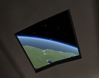 View of Kerbin through window